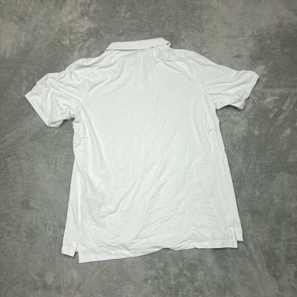 Kirkland Signature Mens White Polo Shirt Recycled Nylon Blend M 6820 - Picture 7 of 8